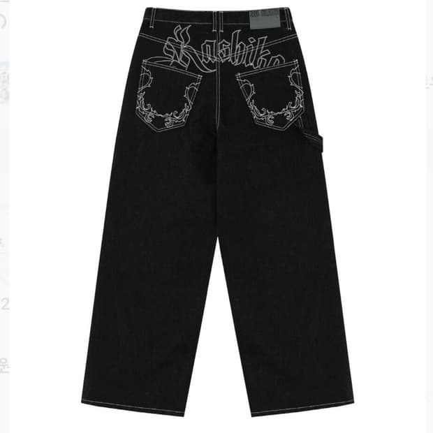 kashiko 카시코 엠브로이드 논페이스 데님 팬츠