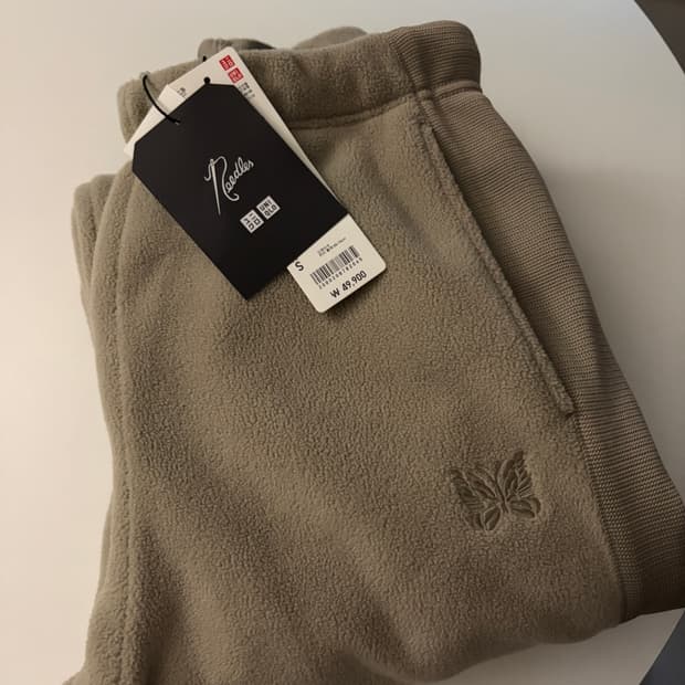 유니클로 니들스 플리스 팬츠 베이지 S 새상품