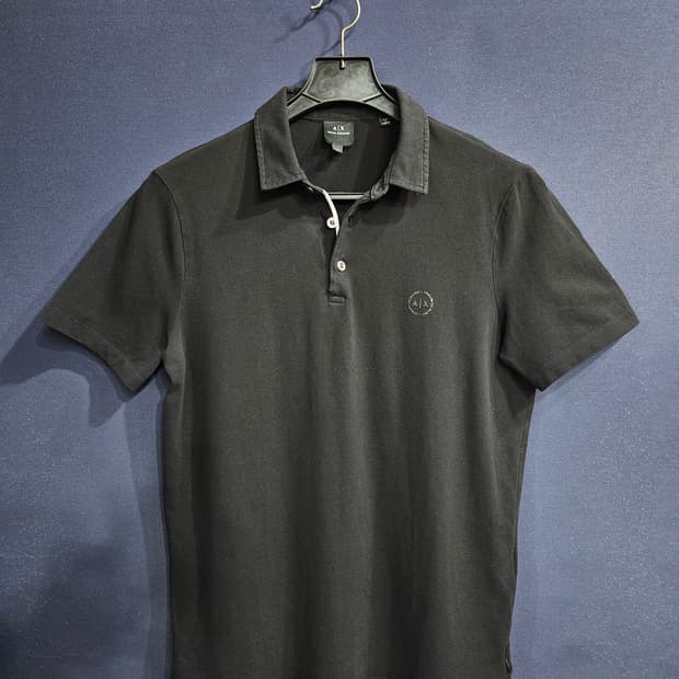 아르마니 익스체인지 블랙 남성 100 카라반팔티 