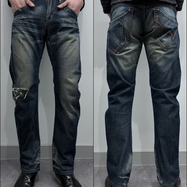 에드윈 커브드 데님 팬츠