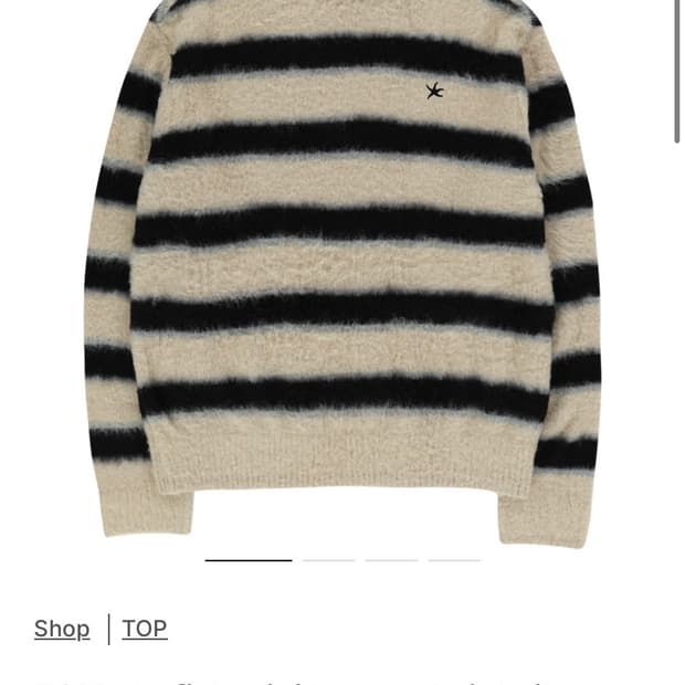 더콜디스트모먼트 스타피쉬 미니로고 모헤어 니트 베이지 