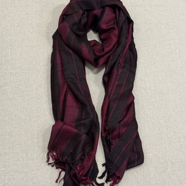 요지야마모토 실크 캐시미어 손자수 머플러