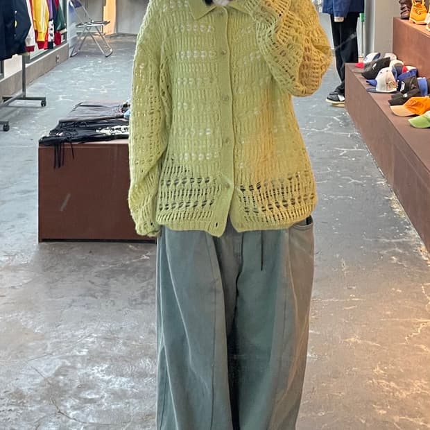 OASIS 데미지 니트 가디건 H1150