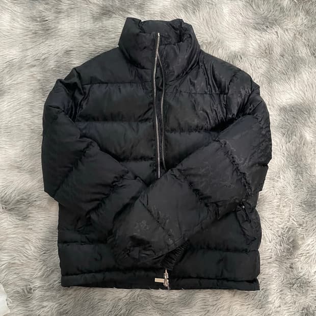 디올 오블리크 패딩 블랙