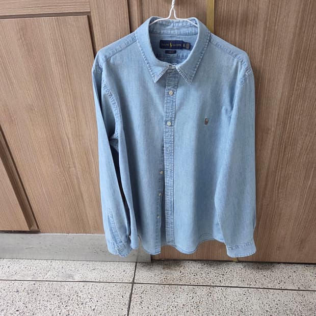 폴로 랄프로렌 데님 셔츠 하늘색 xl