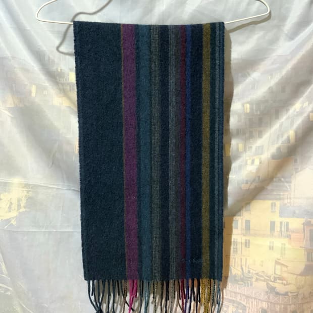 폴 스미스 스트라이프 울 머플러