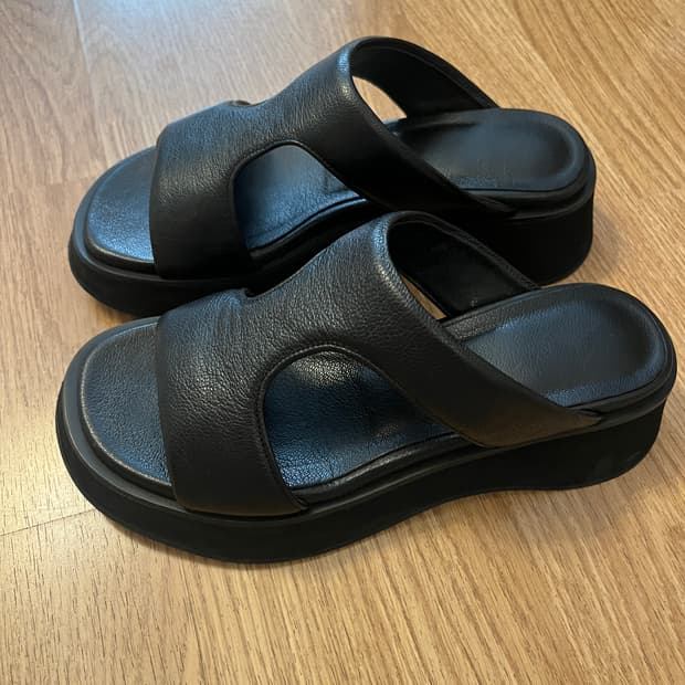 써클 블랙 플랫폼 여름신발