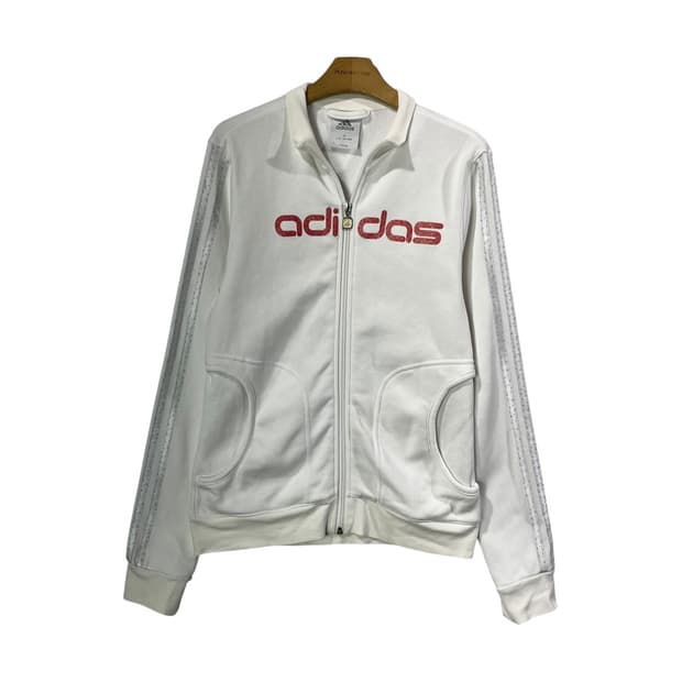 [Adidas] 아디다스 글리터 로고 라인 트랙 집업자켓