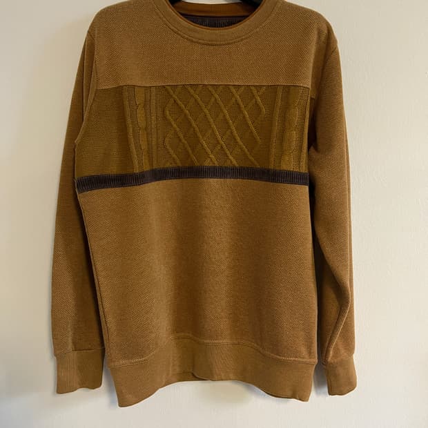 Kansai Yamamoto 옴므 케이블 패치 니트 스웨트셔츠 M