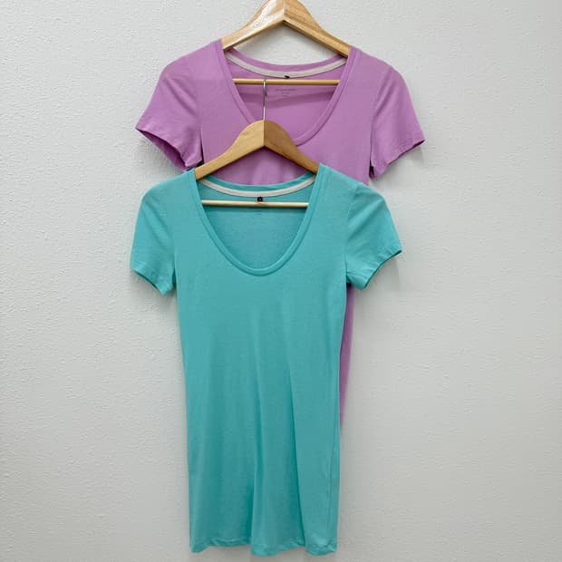 빈티지 Victoria's Secret 민트 퍼플 반팔티 2세트