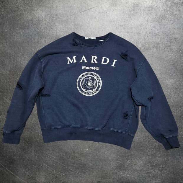 MARDI destroyed sweat shirts