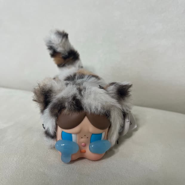 (새제품) 팝마트 크라이베이비 표범냥이 빈티지 플러시 펜던트