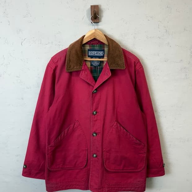 랜드엔즈 90s 빈티지 코듀로이 카라 헌팅자켓