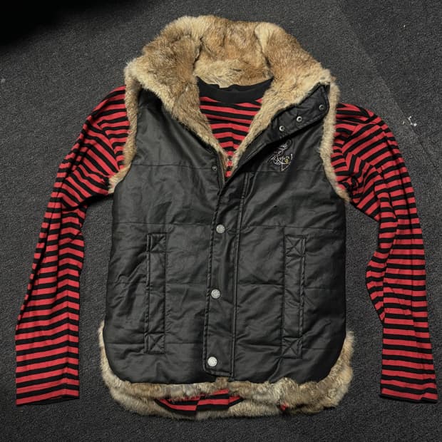 Y2K Rock-Punk "matt" fur vest