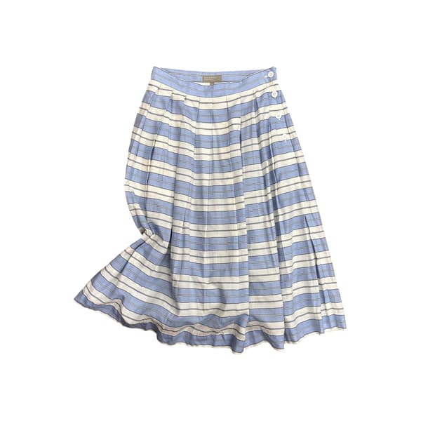 Margaret Howell, Blue Stripe Pleats Sk