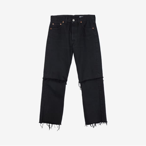 올드파크(Old Park)의 리메이크 블랙 데님 팬츠