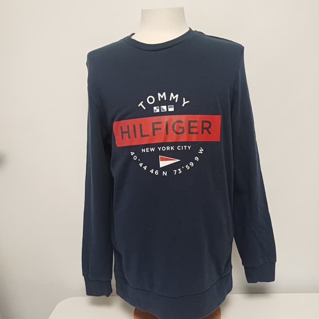 타미힐피거 빅로고 맨투맨 (네이비/M/95-100)