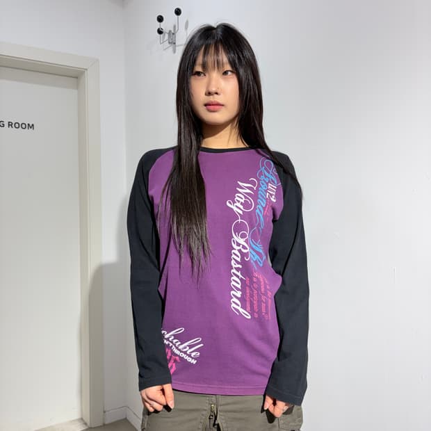 Y2k 프린팅 긴팔티셔츠