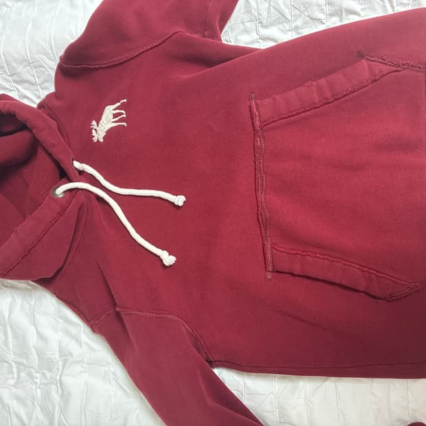 아베크롬비 버건디 후드티