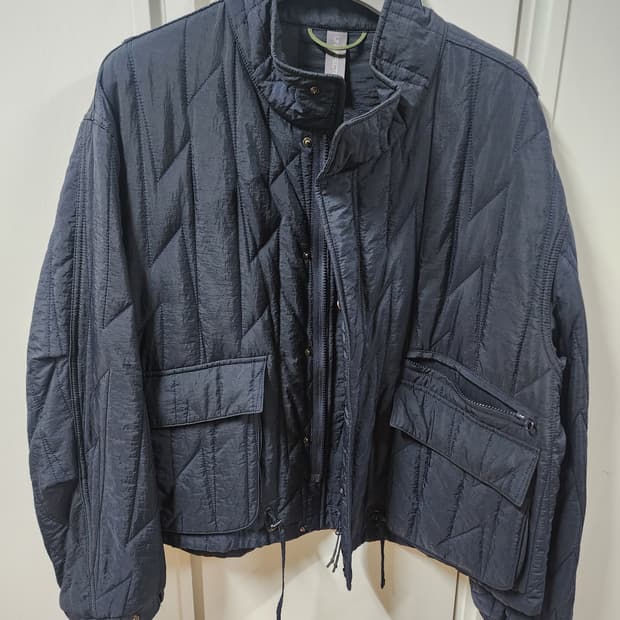 언어펙티드 퀼티드 블루종 22fw 네이비 L