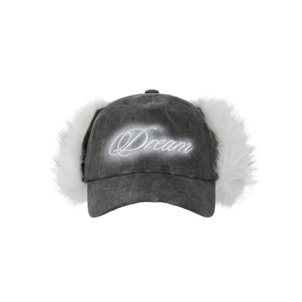 DREAM FAUX FUR CAP EARFLAP CAP (DENIM)