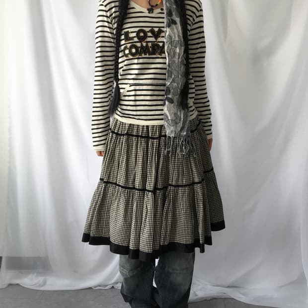 Lettering patch point stripe pattern hoo