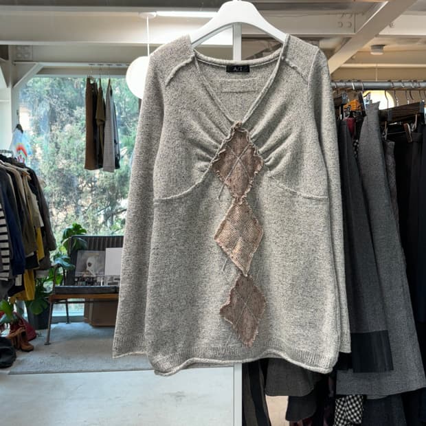 아츠로 타야마 아가일 니트