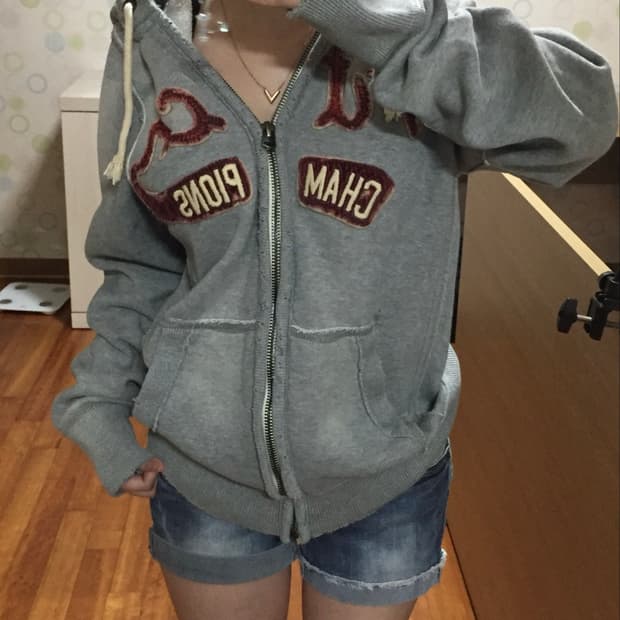 아베크롬비 그레이 후드집업