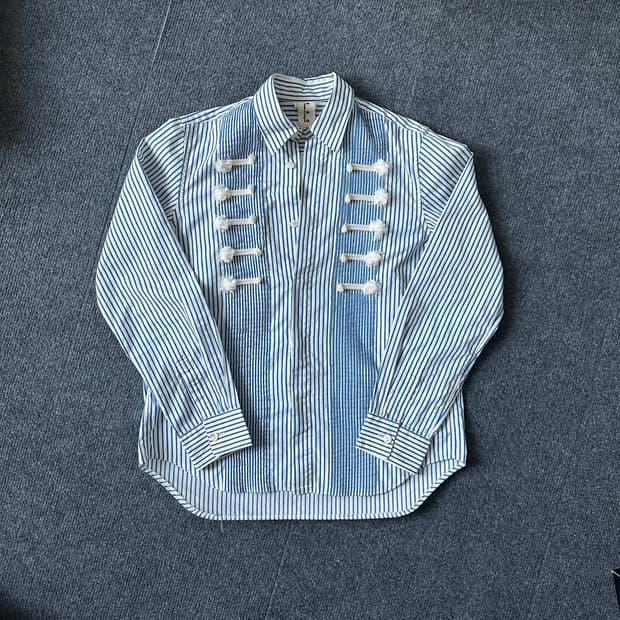 꼼데가르송 체크셔츠