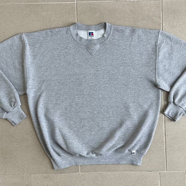 90s 빈티지 러셀 스웻셔츠 그레이 XL USA