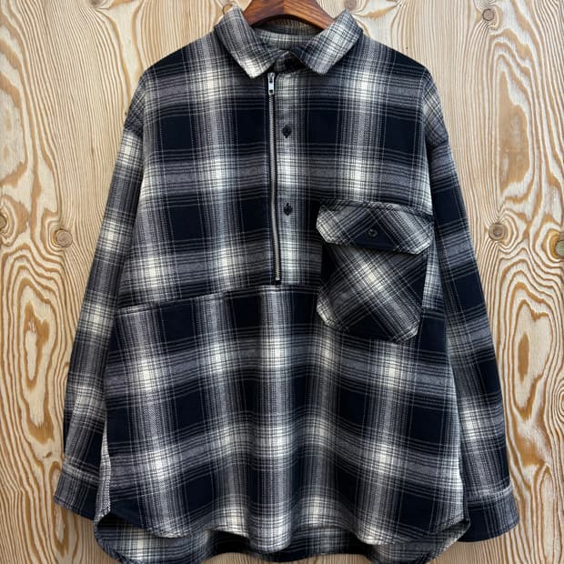 23FW 프릭스스토어 레드카멜 반집업 셔츠