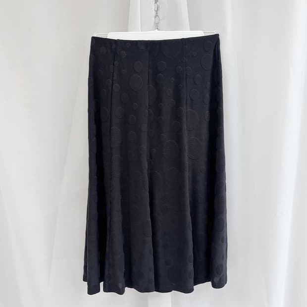 Sanaya flocking random dot jersey skirt