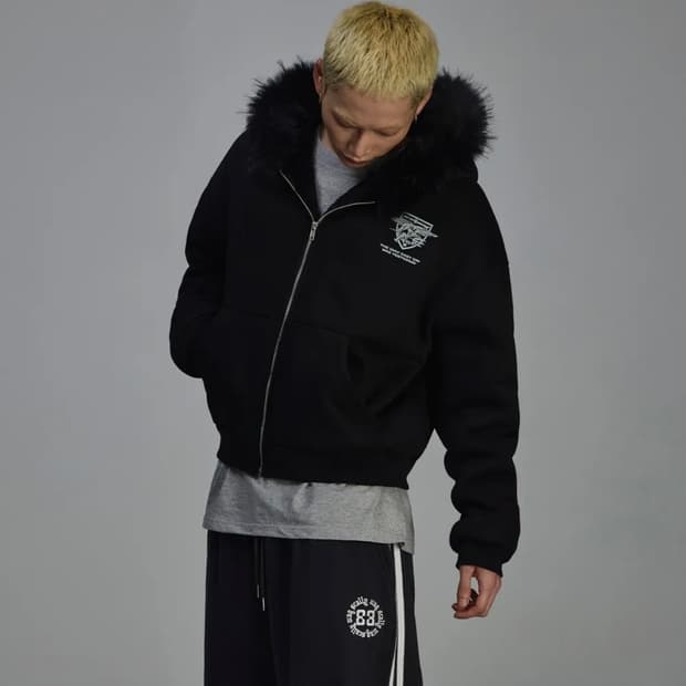 퍼 기모후드 집업 판매 (L)