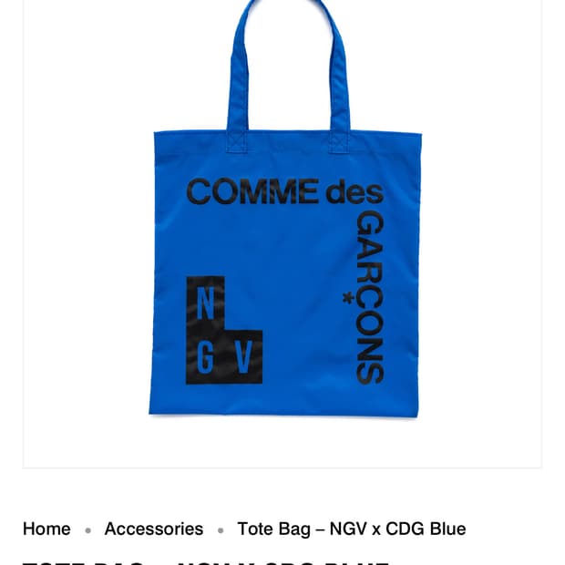 꼼데가르송 NGV CDG Tote bag blue