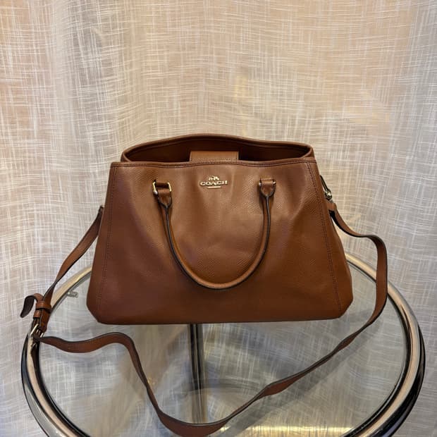 정품 코치 가죽 투웨이 토트백    