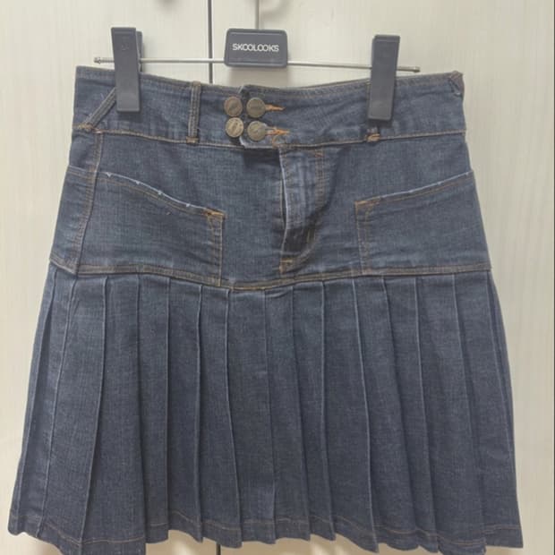 Von Dutch (Jeans) 00s 본더치 데님 플레어 스커트 y2k