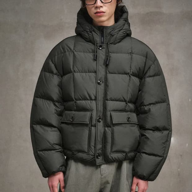 엘무드 카라코람 후디 다운 푸퍼 카키