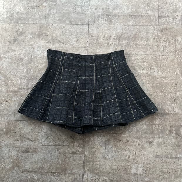 체크 패턴 미니 쇼츠/스커트