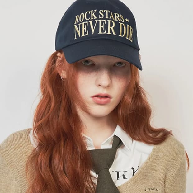 크랭크 락스타네버다이 네이비 캡모자 볼캡 빈티지 단종