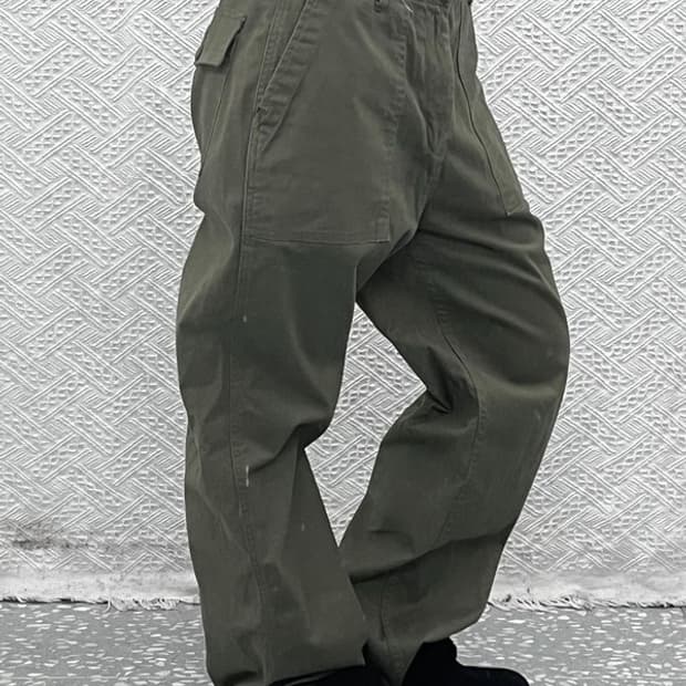 리 LEE 밀리터리 말차카키 퍼티그 팬츠 34인치 C09479