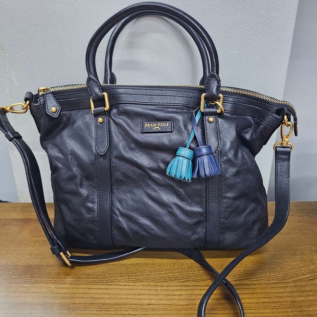 빈폴 트드 숄더 가죽 핸드백