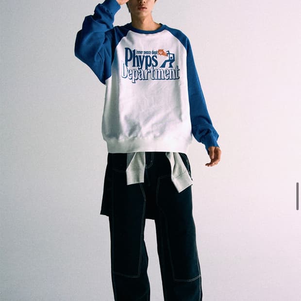 BASKETBALL SHOT RAGLAN CREWNECK IVORY /