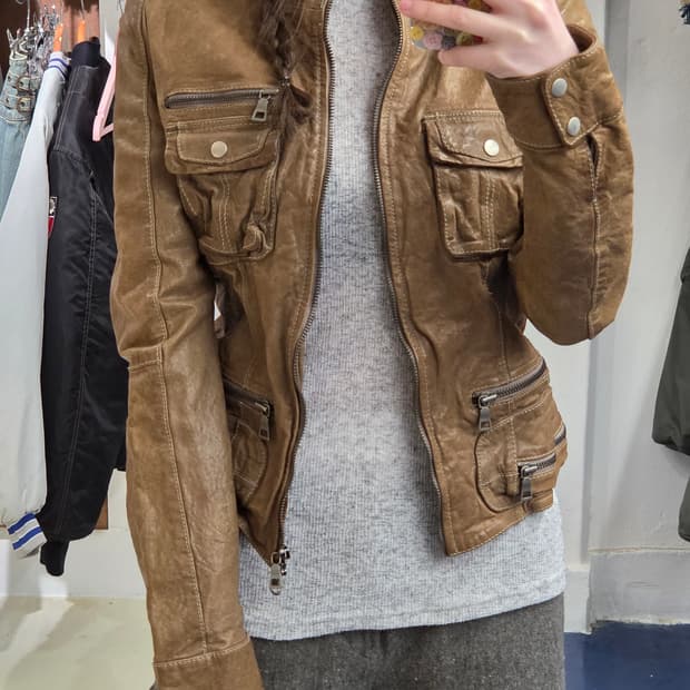 2000s Vintage lambskin 양가죽 레더자켓