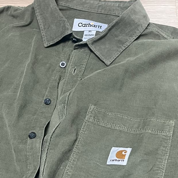 칼하트 코듀로이 골덴 셔츠 남방 카키