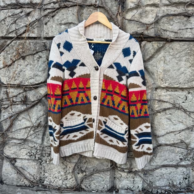 Thursday island 나바호 패턴 니트 가디건 s