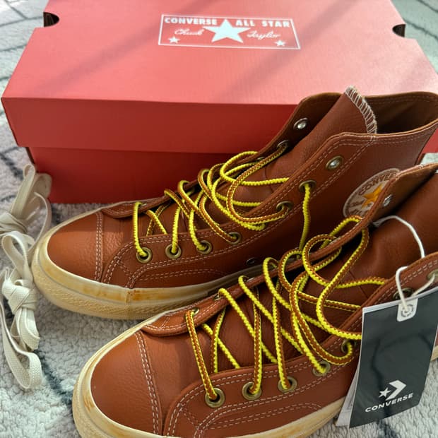 컨버스 척70 빈티지 레더 하이