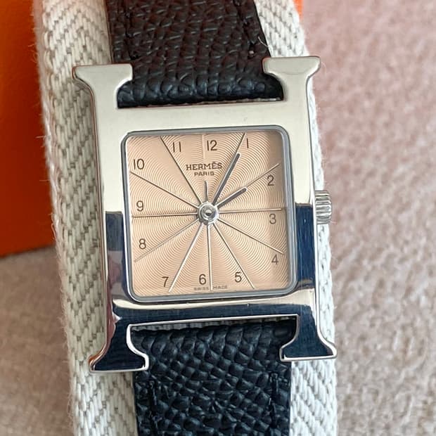 에르메스 H아워 1.210 인디핑크 여성용 쿼츠 PM 사이즈