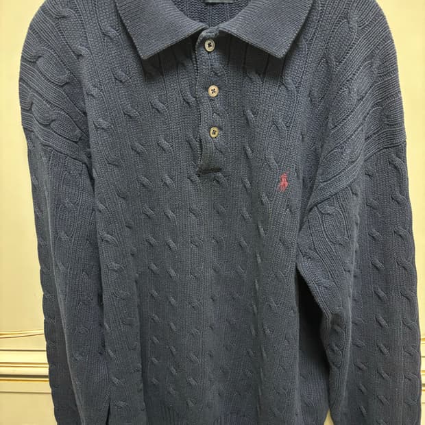 폴로 랄프로렌 꽈배기 케이블 니트 100