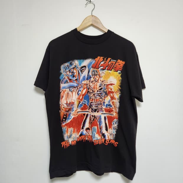 북두의권 빅 그래픽 티셔츠 L