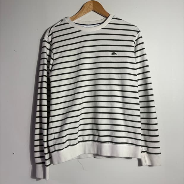 라코스테 스트라이프 맨투맨 스웨트셔츠 (무료배송)